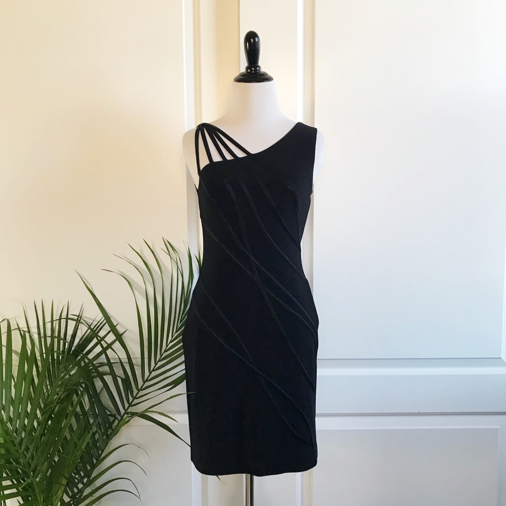 Vintage Tadashi Asymmetrical Multi Strap Dress